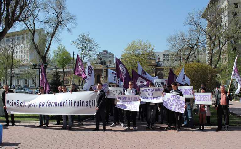 Protest în faţa Ministerului Agriculturii